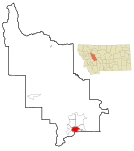 Lewis and Clark County Montana Incorporated and Unincorporated areas Helena Highlighted